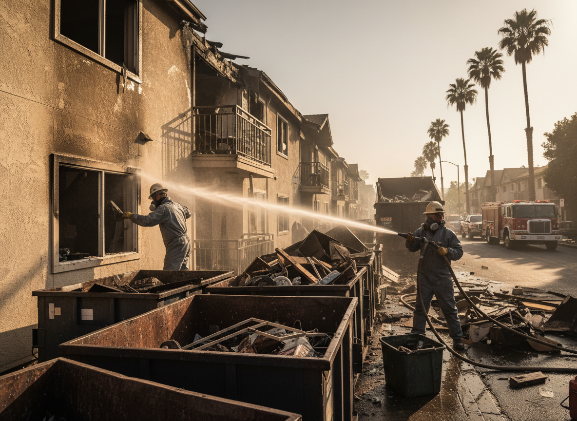 Apartment Fire Cleanup in Van Nuys, CA