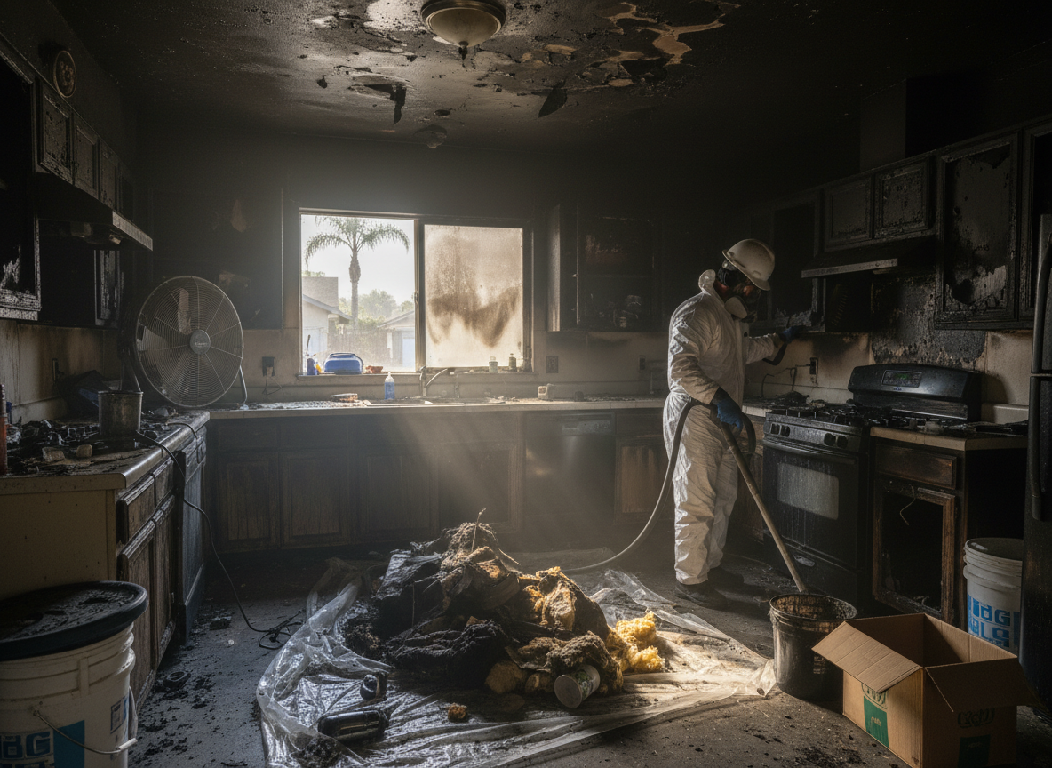 Kitchen Fire Cleanup in Van Nuys, CA